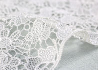 Polyester Floral Lace Fabric Embroidery Water Soluble Lace For Bridal Dress