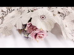 La guipure lacent l'équilibre de dentelle de broderie de fibre de lait de polyester d'équilibre