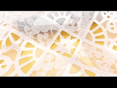 Tissu chimique de dentelle de dentelle de fleur française soluble dans l'eau de tissu pour la robe