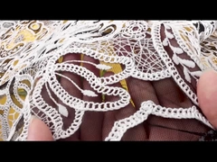 Tissu manuel de flottement de dentelle des accessoires d'habillement de modèle de broderie soluble dans l'eau de l'organza 3D DIY