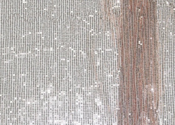 Champagne Gold Flat Shine Sequin Fabric For Formal Dress