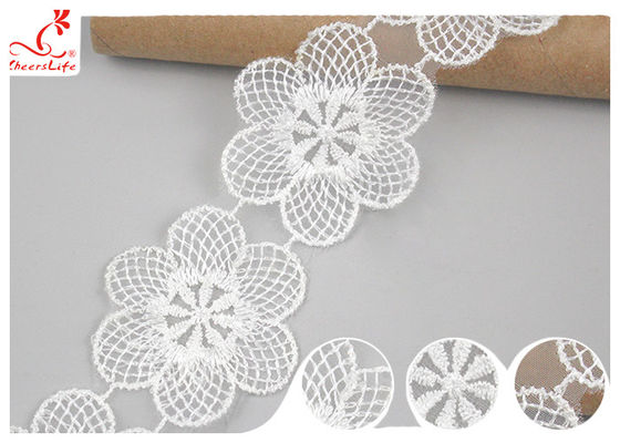 Azo Free Dyeing OEKO - TEX Nylon Lace Trim / Tulle