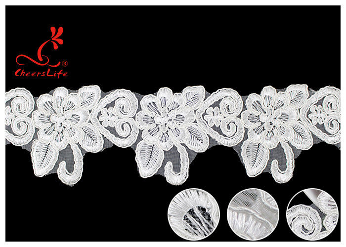 French Corded Nylon Wedding Lace Trim