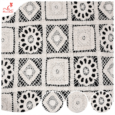 Tissu de broderie à cordes en coton tridimensionnel 100