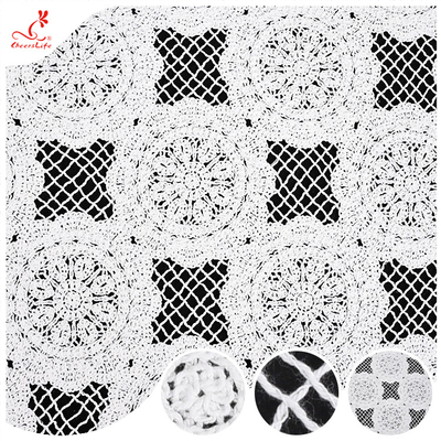 Bluse en dentelle sans manches, jacquard, bluse creuse brodée, vêtements décontractés pour femmes, tissu en dentelle